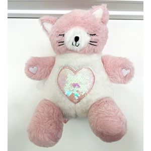 Y2K style pink plush cat backpack